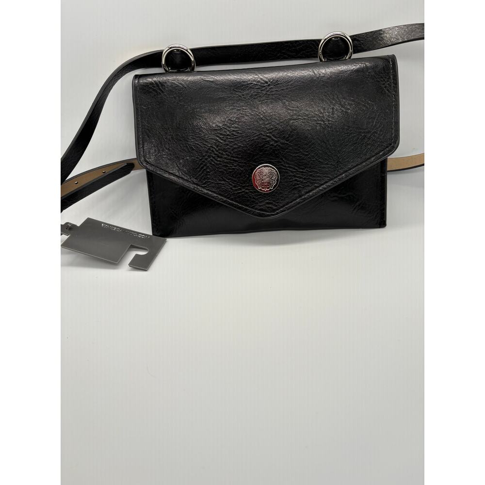 Vince Camuto Black Envelope Belt Bag Leather Waist NWT